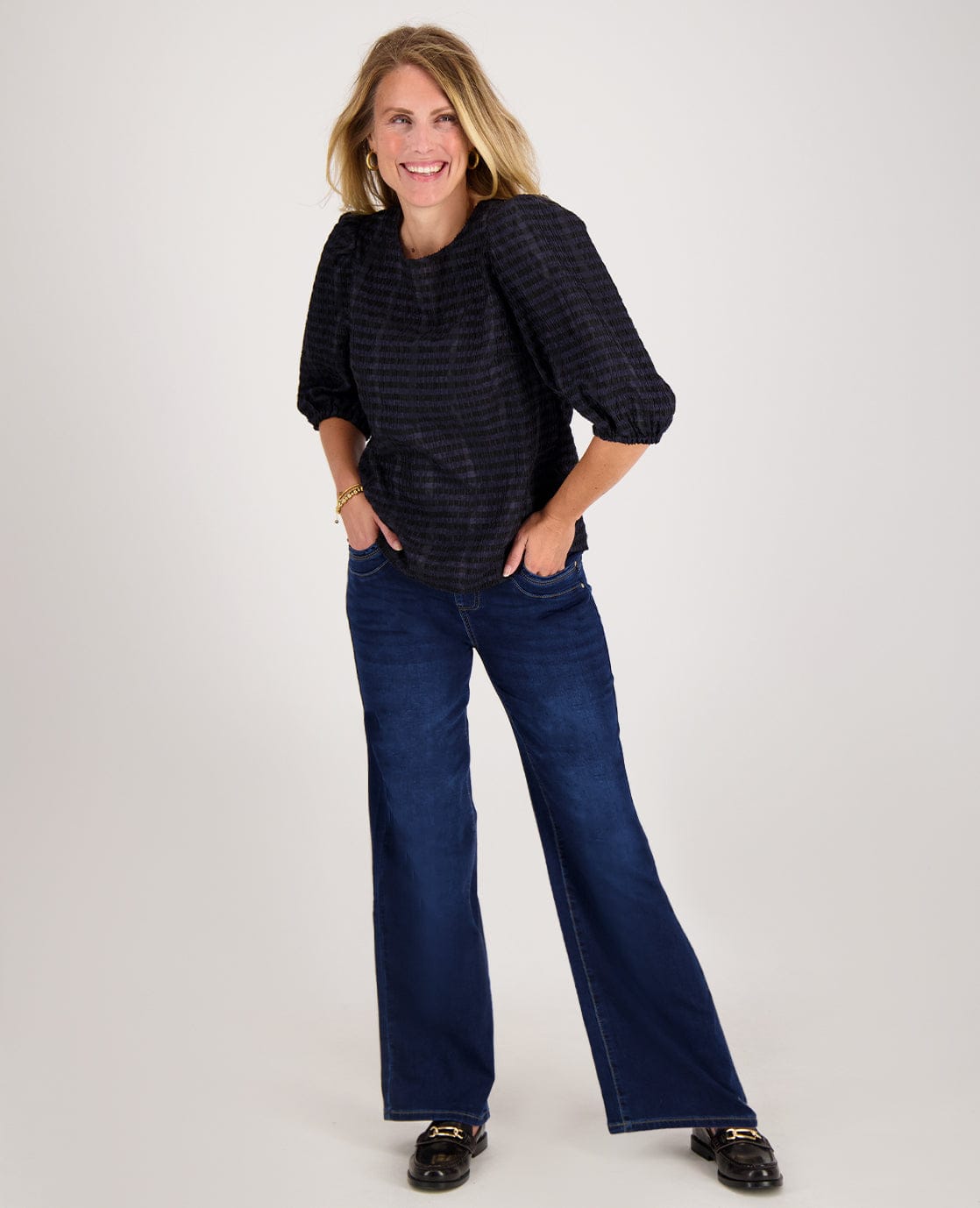 Je m'appelle Tops Top Marlou | Zwart/Donkerblauw