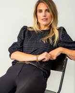 Je m'appelle Tops Top Marlou | Zwart/Donkerblauw