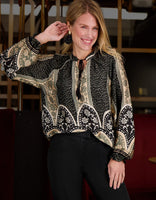 Je m'appelle Tops Multicolor / Zwart / XS Top Raya | Multicolor / Zwart