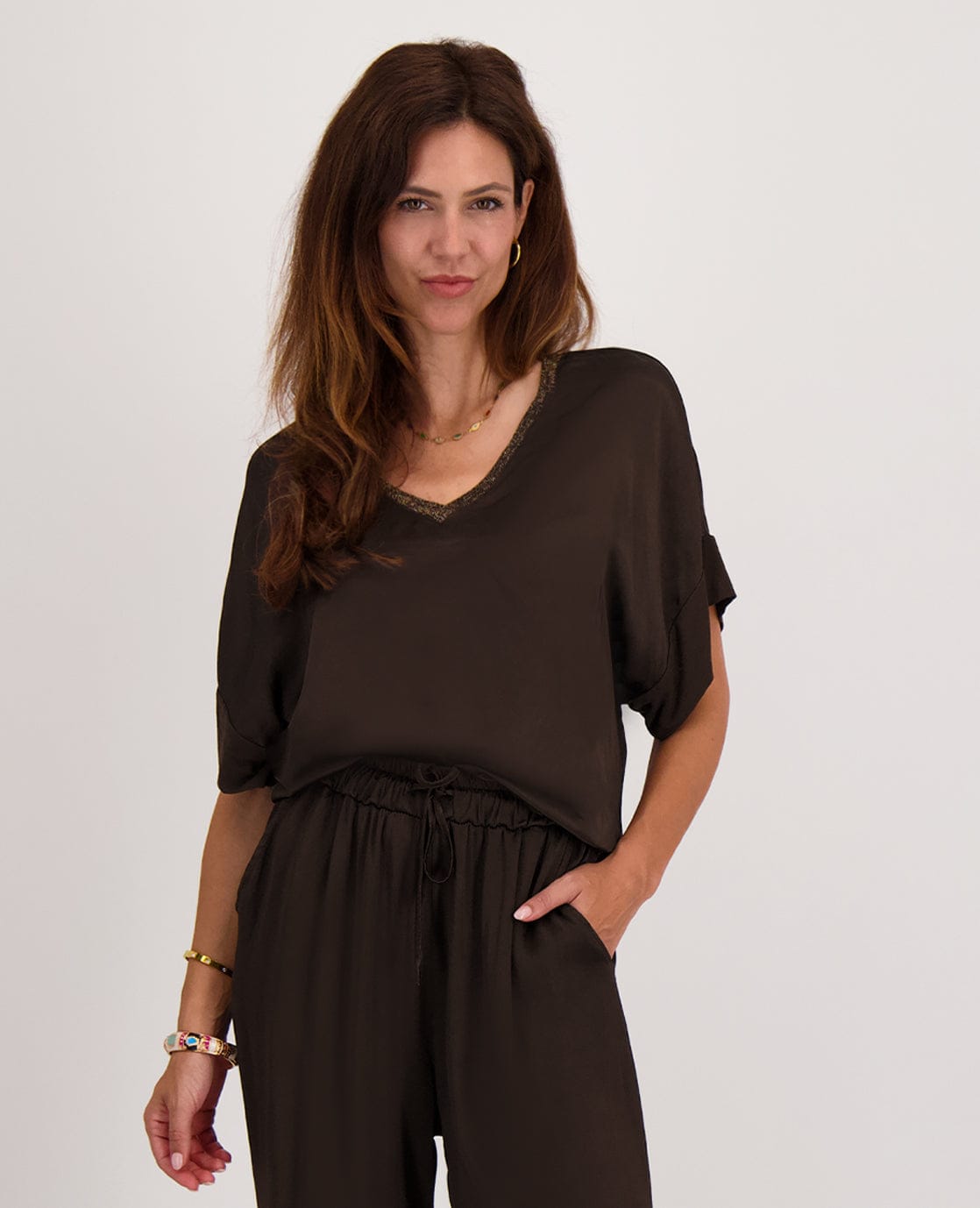 Je m'appelle Tops Coffee / XS Top Scarlet | Coffee