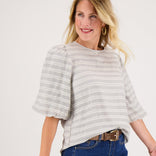 Je m'appelle Tops Grey/Silver / XS Top Tessa | Grey/Silver