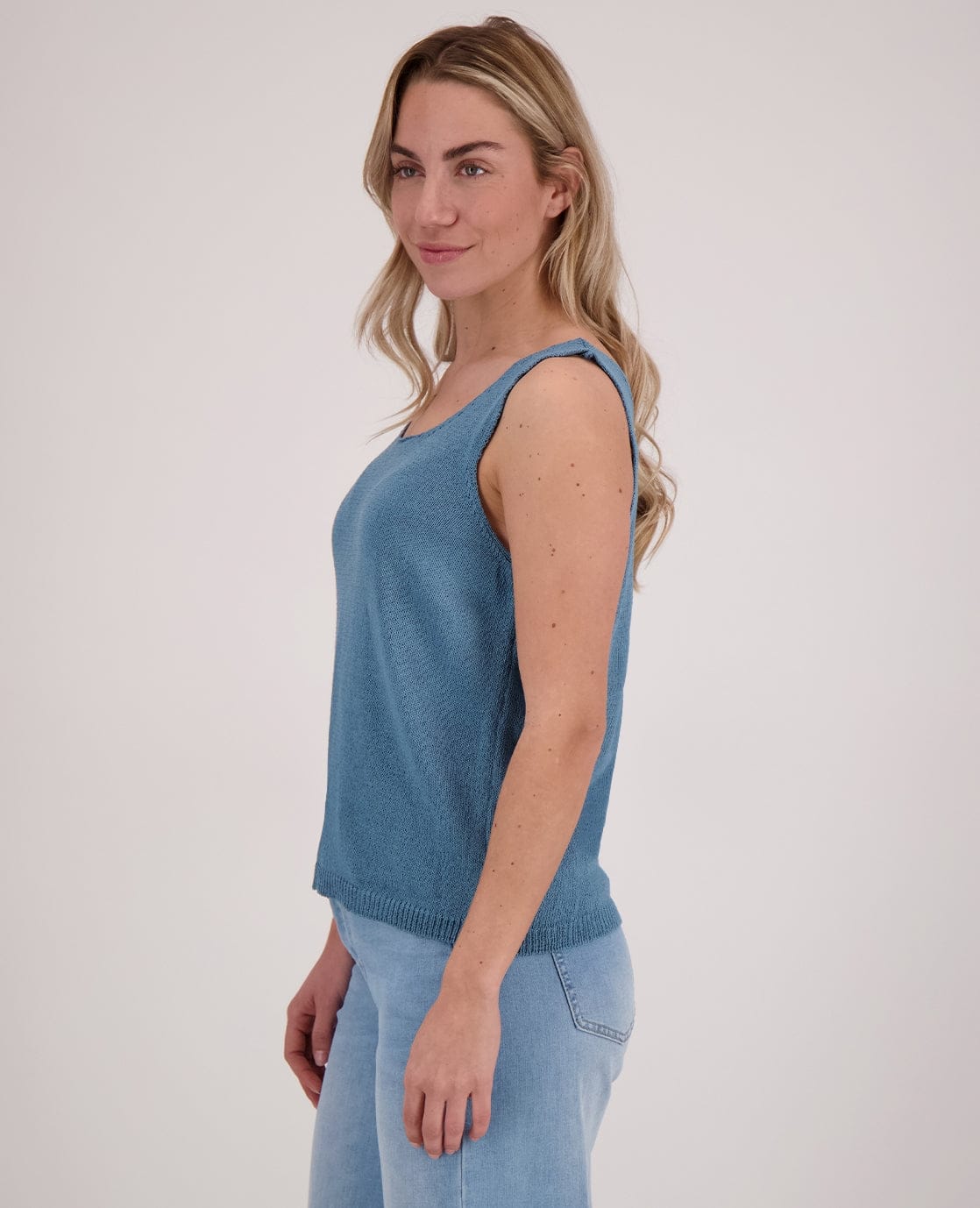Je m'appelle Tops Vest + Singlet | Jeans Blauw