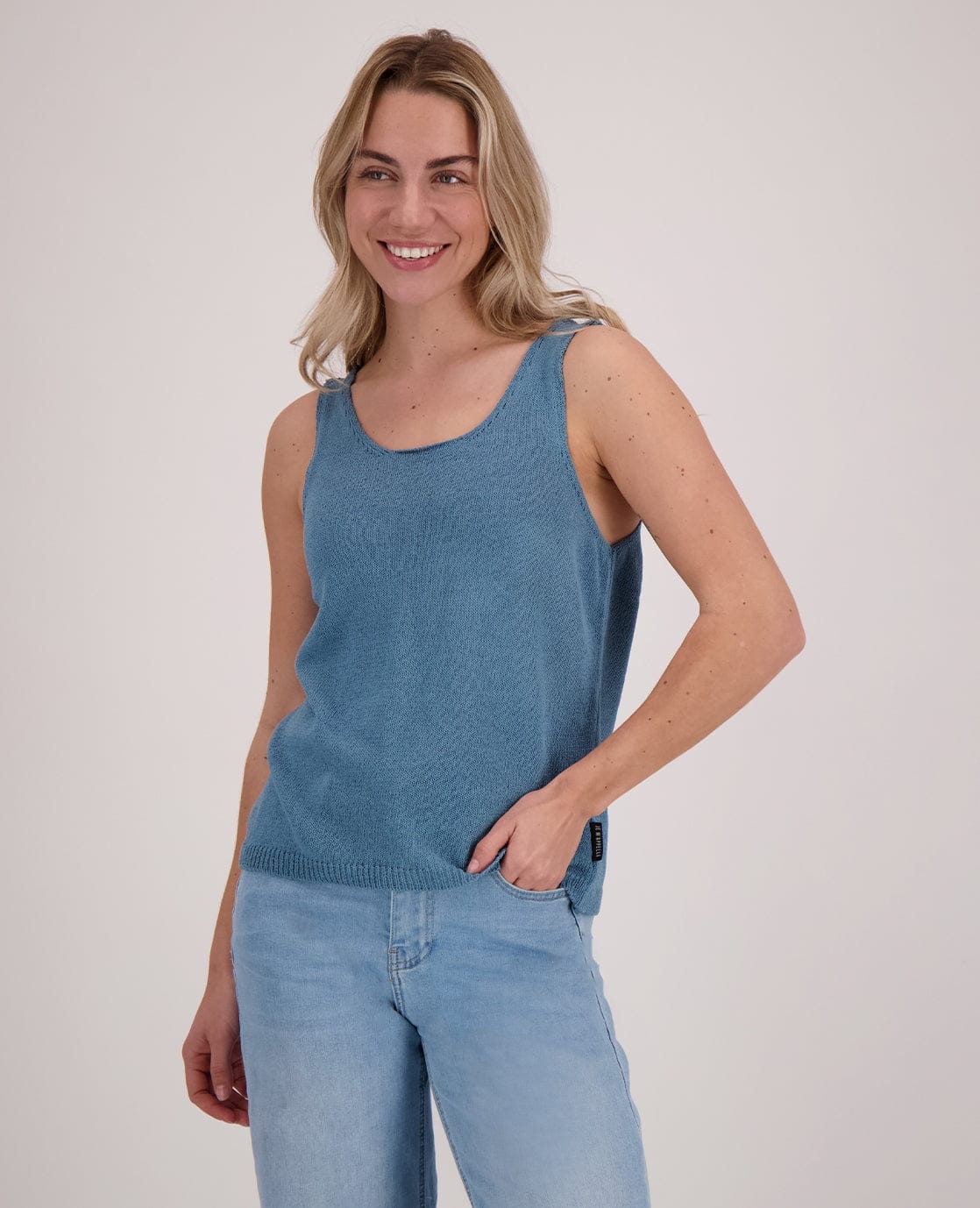 Je m'appelle Tops Vest + Singlet | Jeans Blauw
