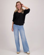 Je m'appelle Tops Vest + Singlet | Zwart