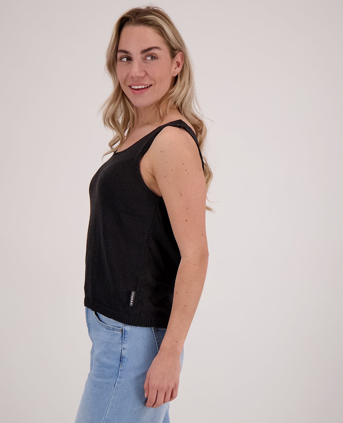 Je m'appelle Tops Vest + Singlet | Zwart