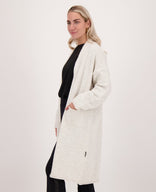Je m'appelle Vesten Cardigan Knitted | Greige Melange
