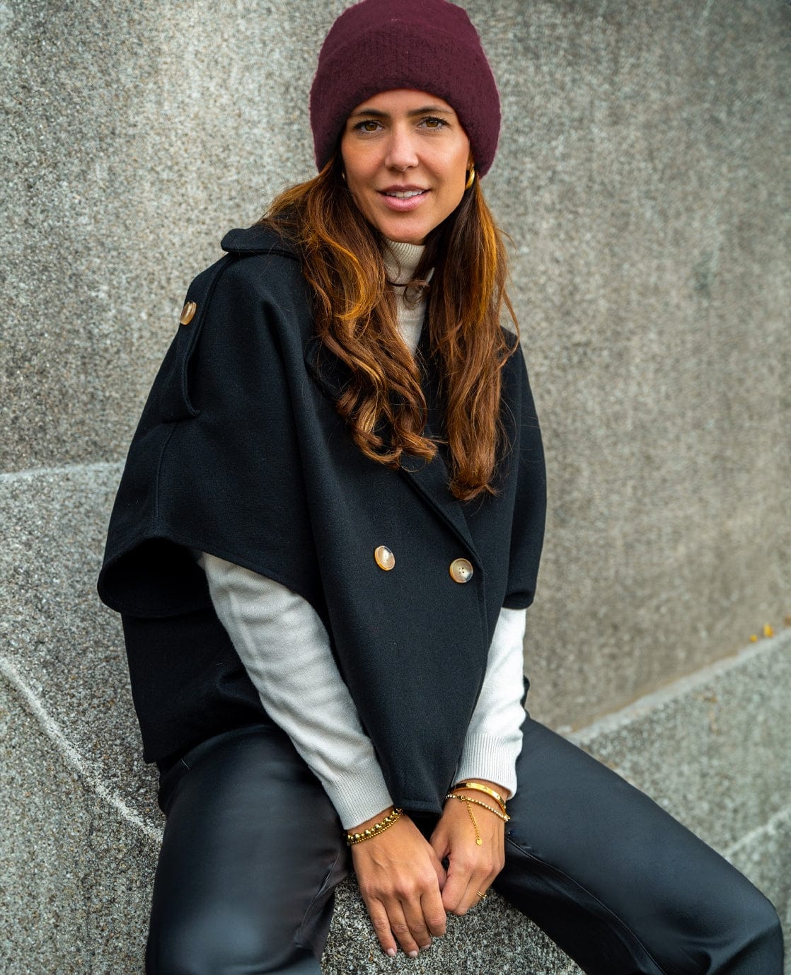 Je m'appelle Vesten Zwart / One Size Étole | Zwart