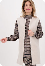 Je m'appelle Vesten Ecru / S/M/L Vest Teddy Bouclé | Ecru