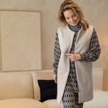 Je m'appelle Vesten Ecru / S/M/L Vest Teddy Bouclé | Ecru