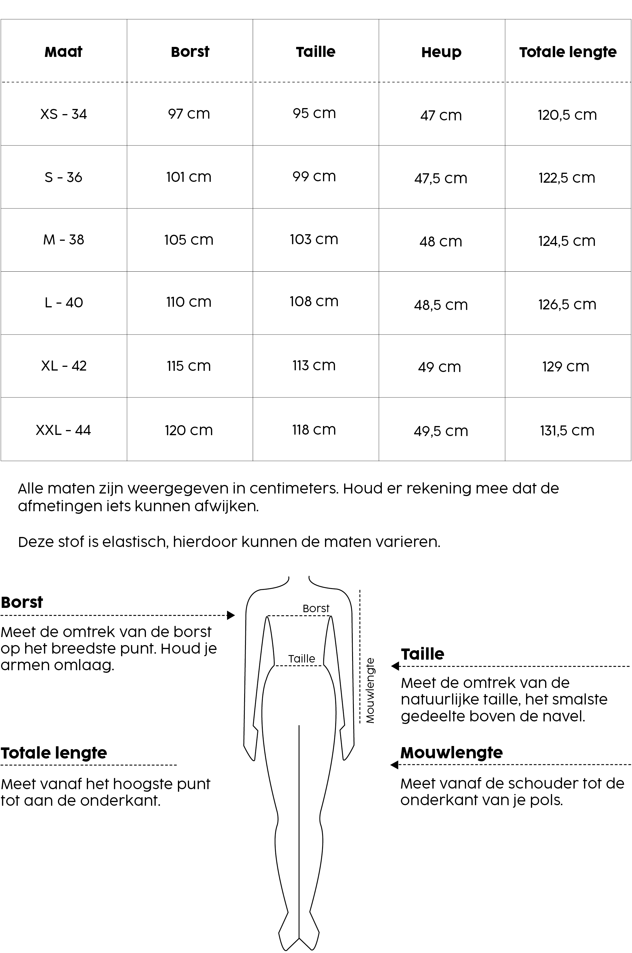 Robe Philou | Zwart / Wit