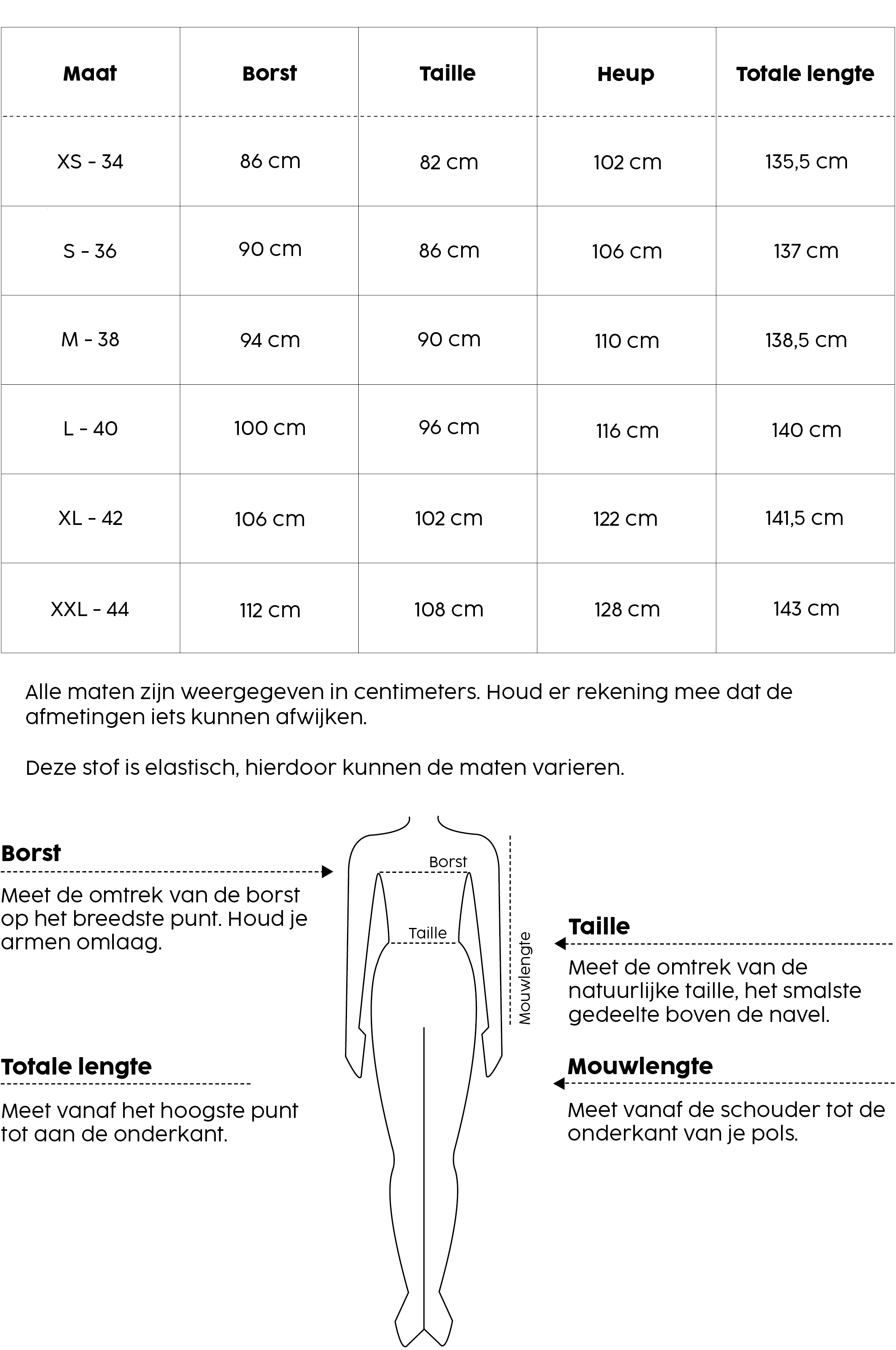 Robe Bisou | Zwart