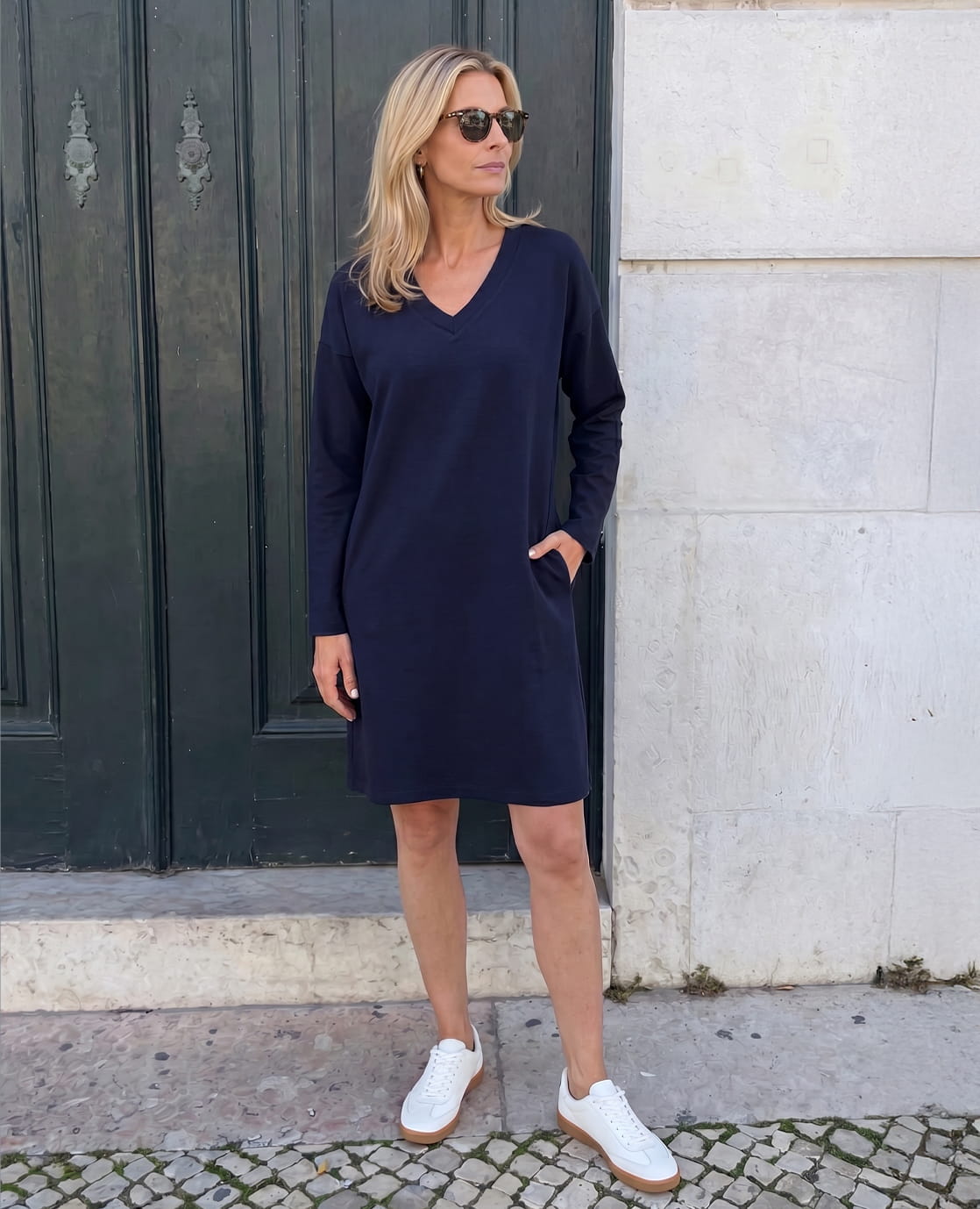 Je m'appelle Jurken Donkerblauw / XS Robe Ceci | Donkerblauw