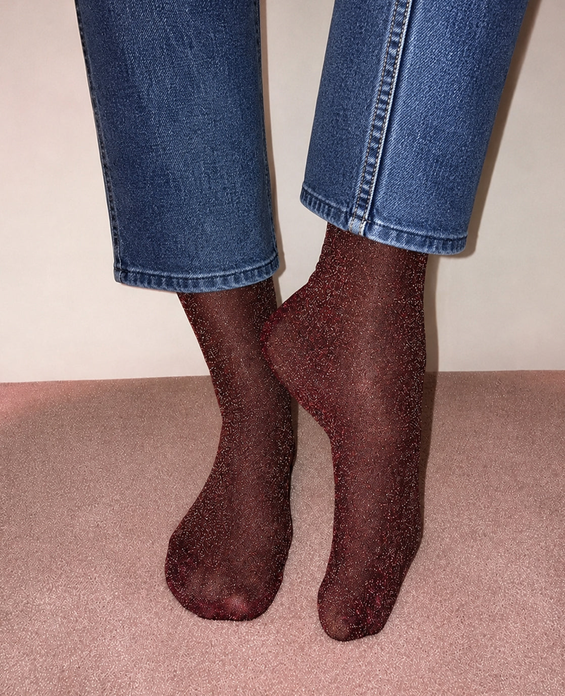 Socks Glitter | Bordeaux
