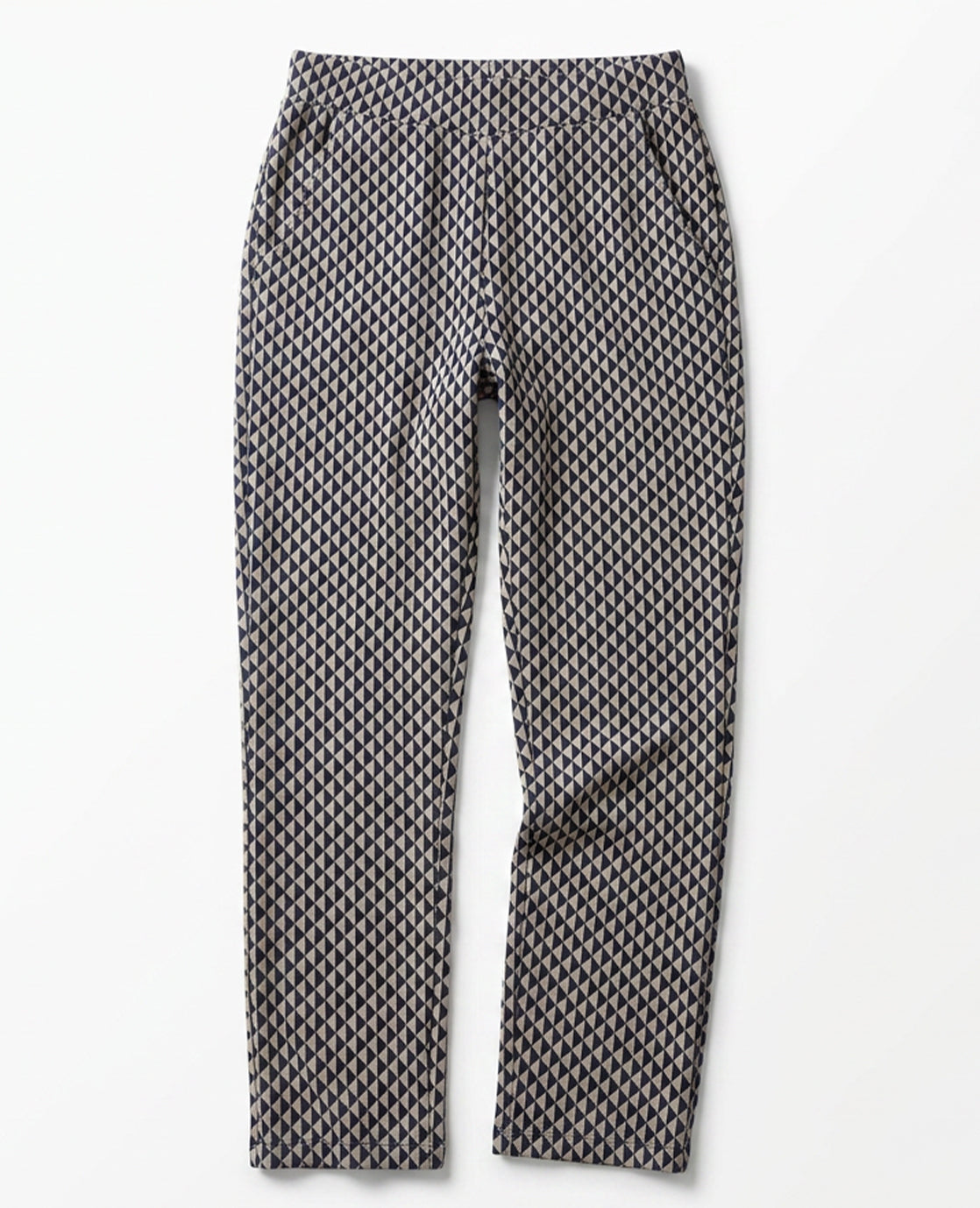 Pant Straight | Donkerblauw/Beige