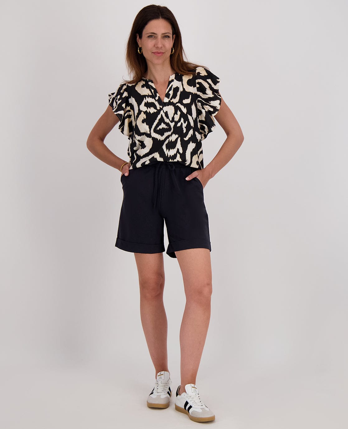 Je m'appelle Broeken Short Sylah Regular Travel | Zwart