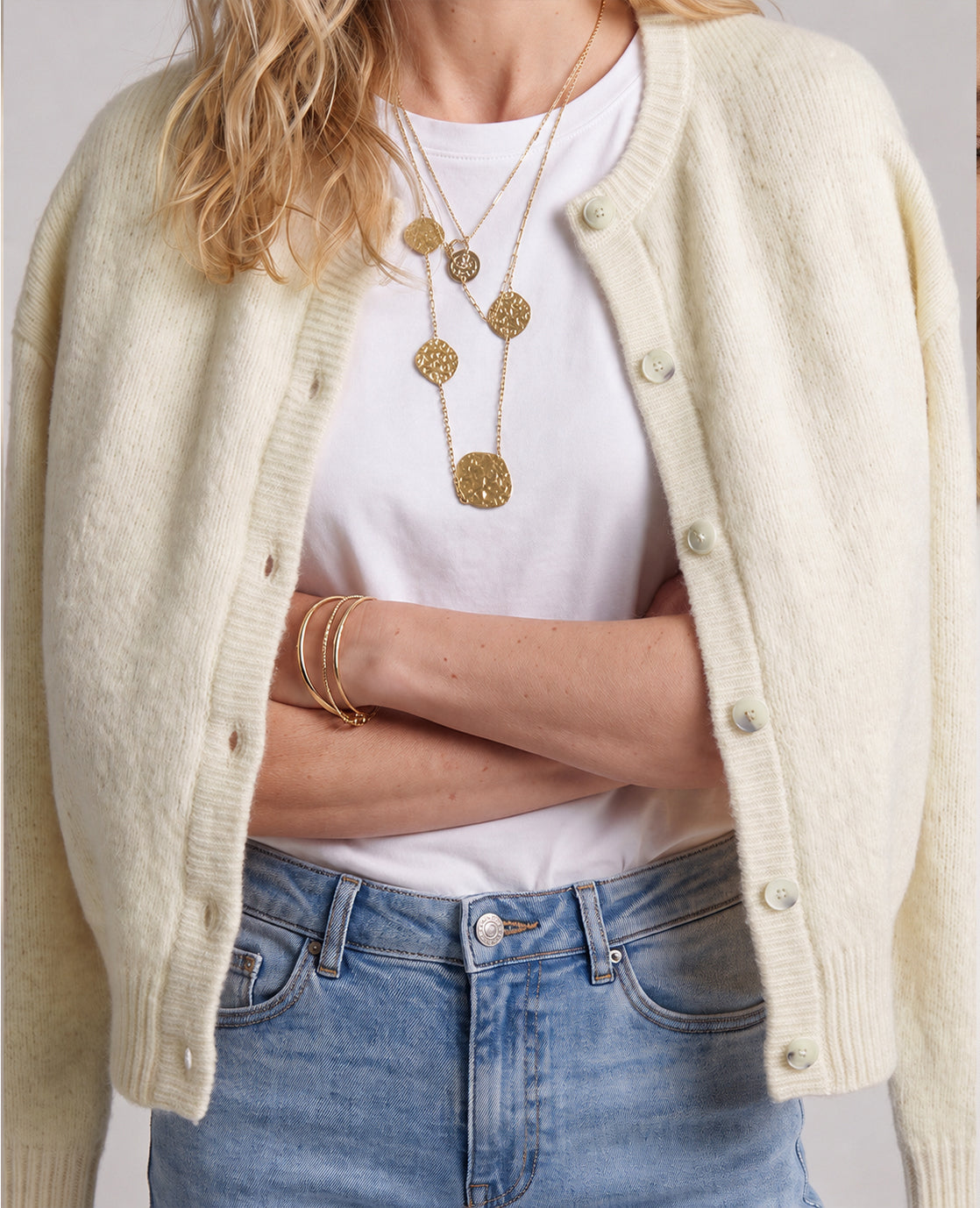 Je m'appelle Vesten Ecru / S/M/L Veste Diede | Ecru