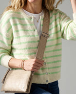 Je m'appelle Vesten Beige / Green / S/M/L Veste Diede | Beige / Green